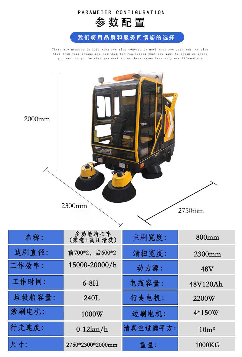 多功能清掃車(chē),高壓清洗霧泡掃地車(chē)(圖3)